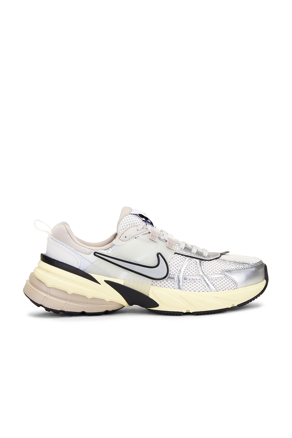 Nike V2K Run in Summit White & Metallic Silver | REVOLVE