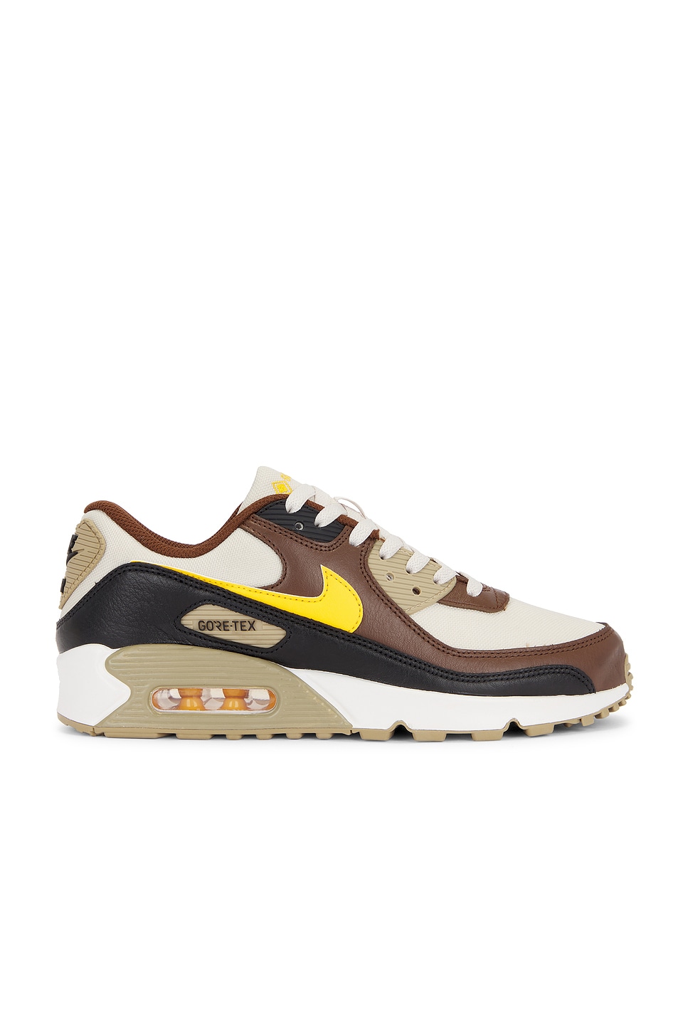 Nike Air Max 90 Gore-Tex in Black, Dark Russet, & Metallic
