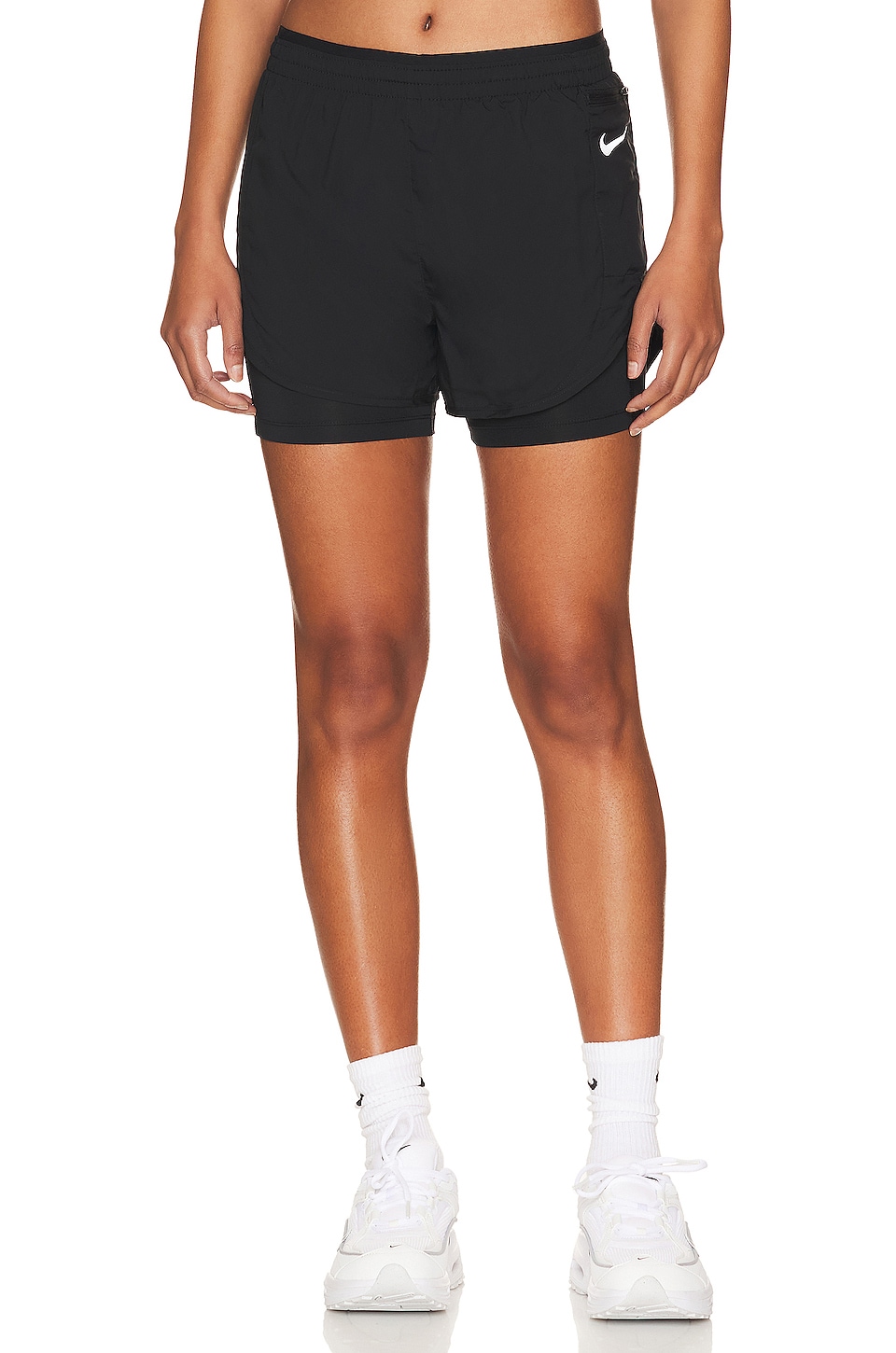 Womens On Running black 2-In-1 Active Shorts