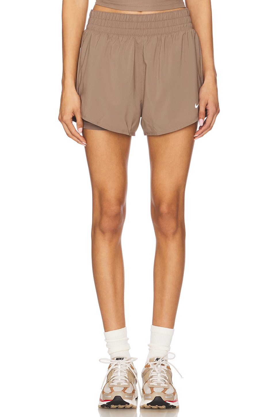 sky brown nike shorts
