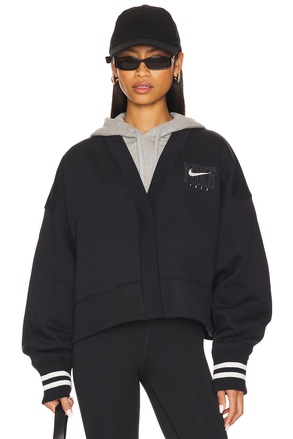 Over-Oversized Graphic Cardigan