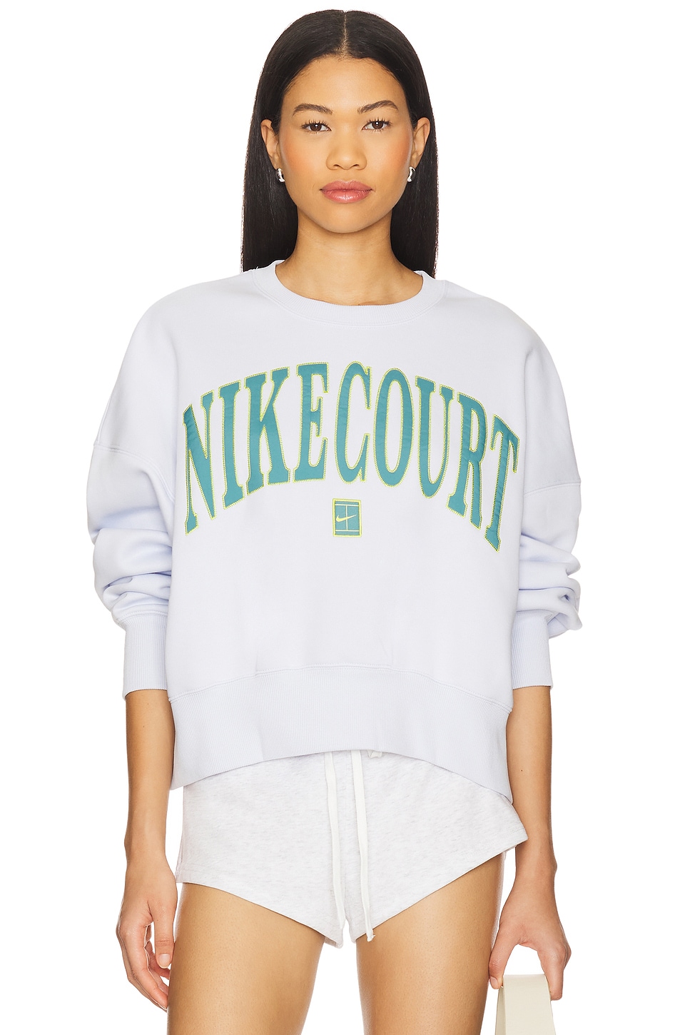 Over-Oversized Crew Neck Tennis Sweatshirt