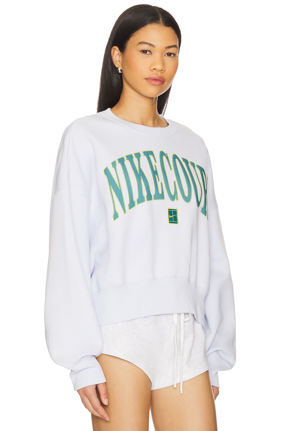 Over-Oversized Crew Neck Tennis Sweatshirt