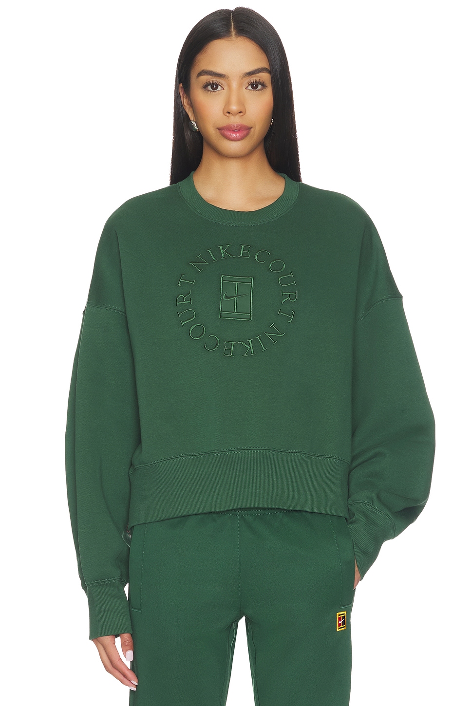 nike heritage velour crew sweatshirt