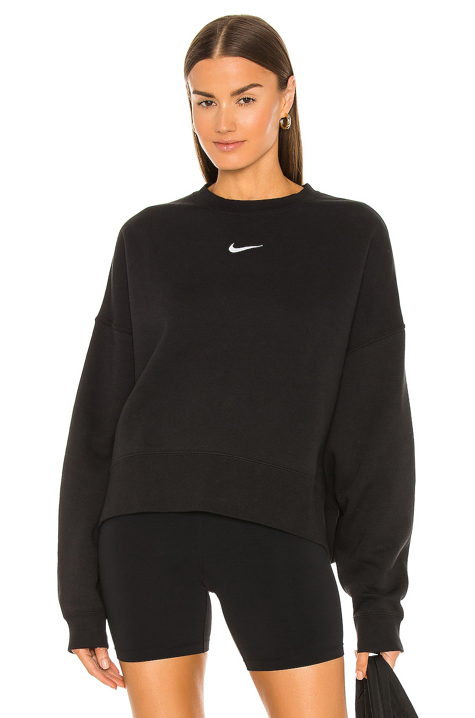 Nike NSW Fleece Sweatshirt in Black | REVOLVE