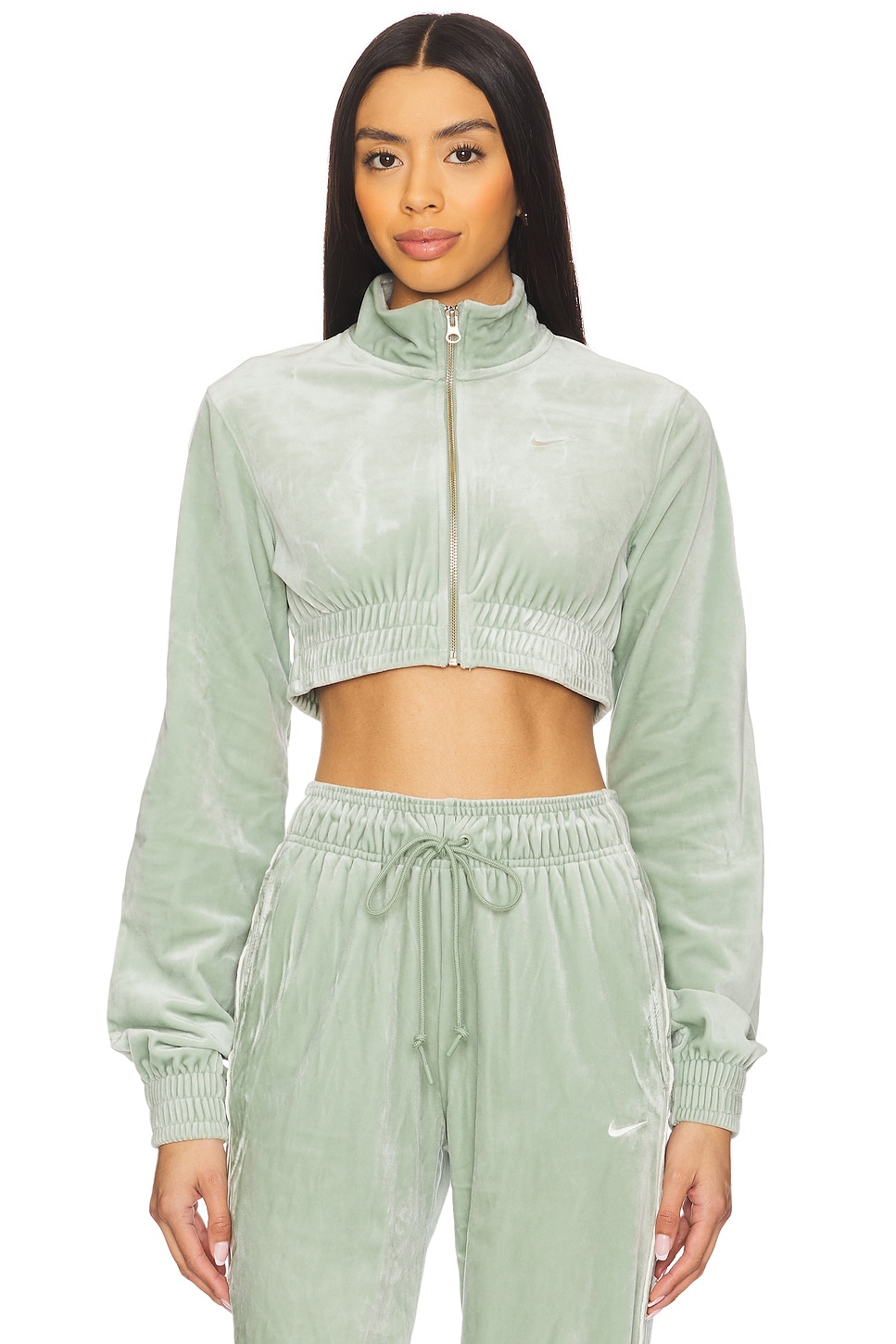 Velour Full-zip Top - Thumbnail 1