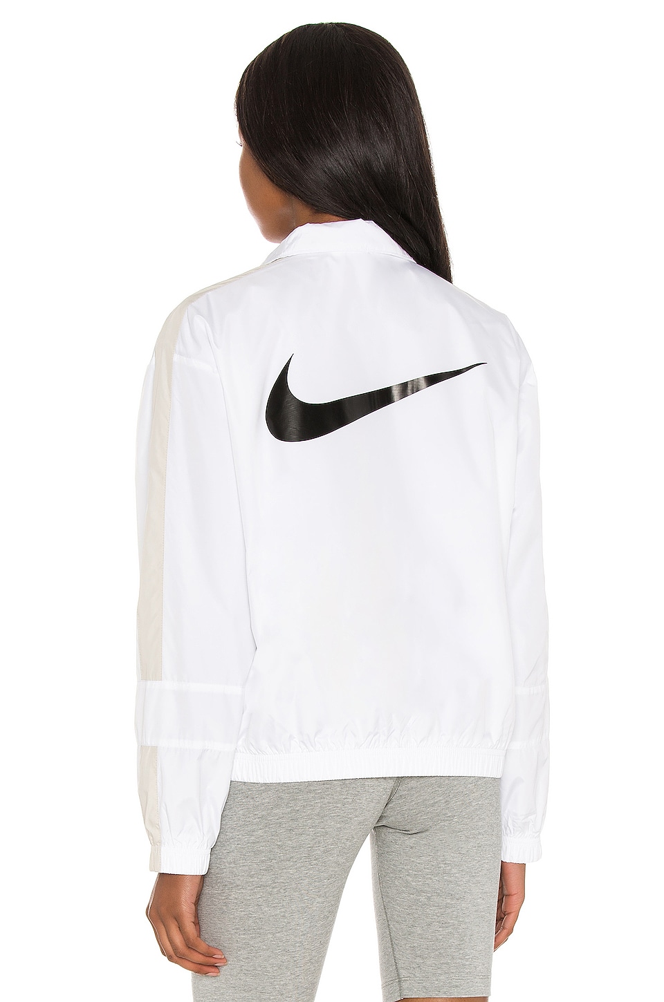 Nike NSW Statement Jacket in White & Light Bone | REVOLVE