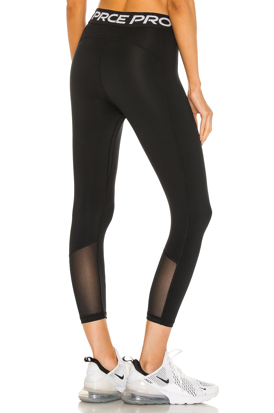 Shop Nike Np 365 Tight Crop In Black & White