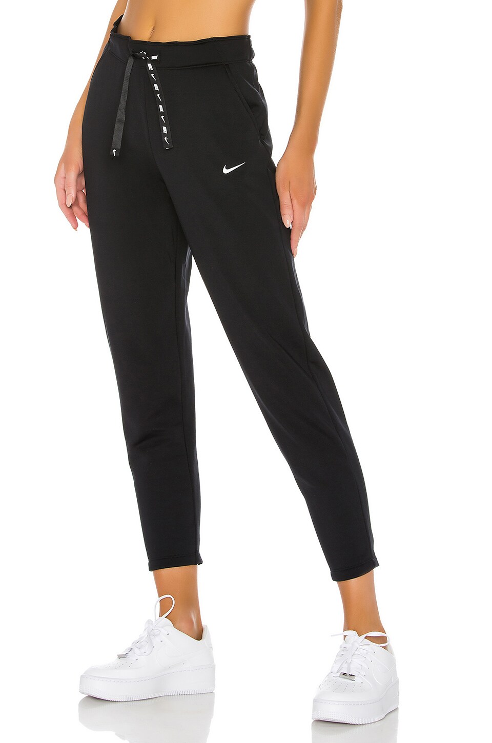 Nike NK Thermal Zip Pant in Black & White | REVOLVE