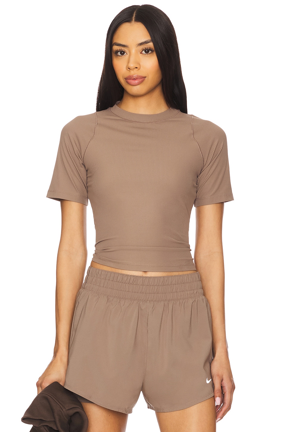 Nike Dri-FIT Wide Ribbed Short Sleeve Top