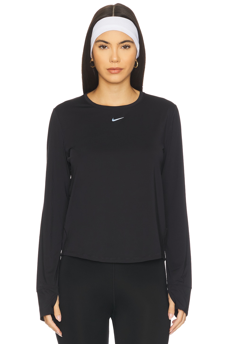 Nike One Classic Dri-fit Long Sleeve Top in Black | REVOLVE, image size:967x1450