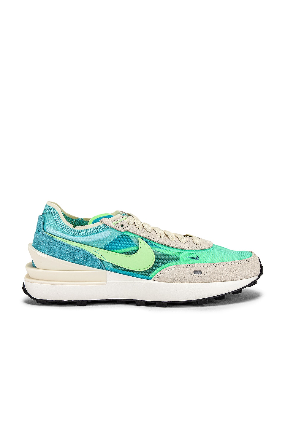 nike waffle one bleached aqua