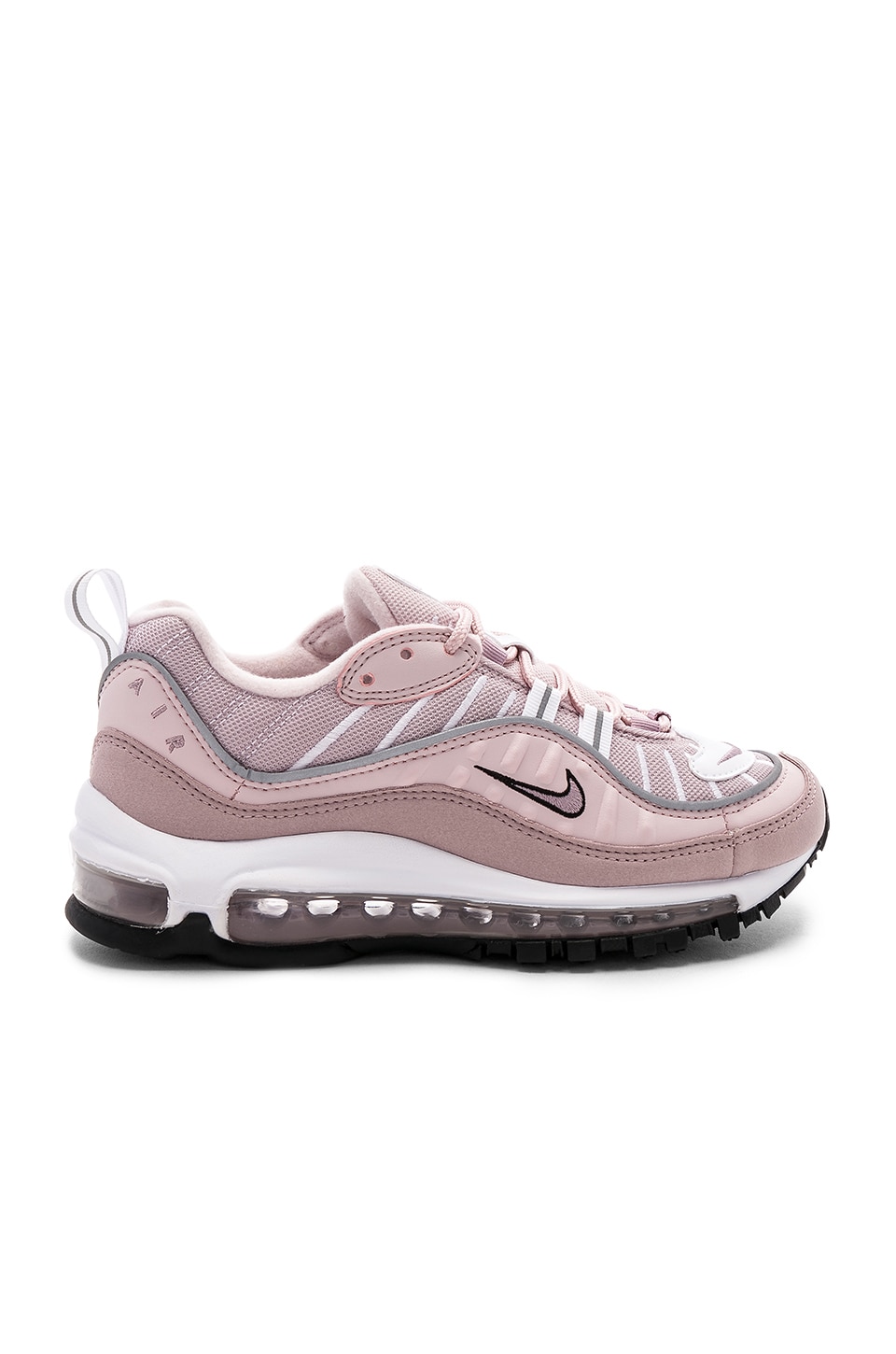 nike air max 98 leather and nubuck-trimmed mesh sneakers
