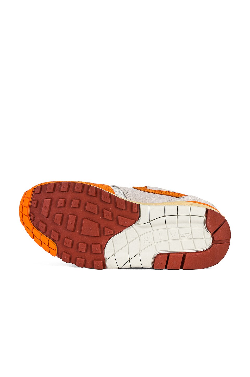 Nike Air Max 1 Sneaker in Light Bone, Magma Orange, & Neutral Grey ...