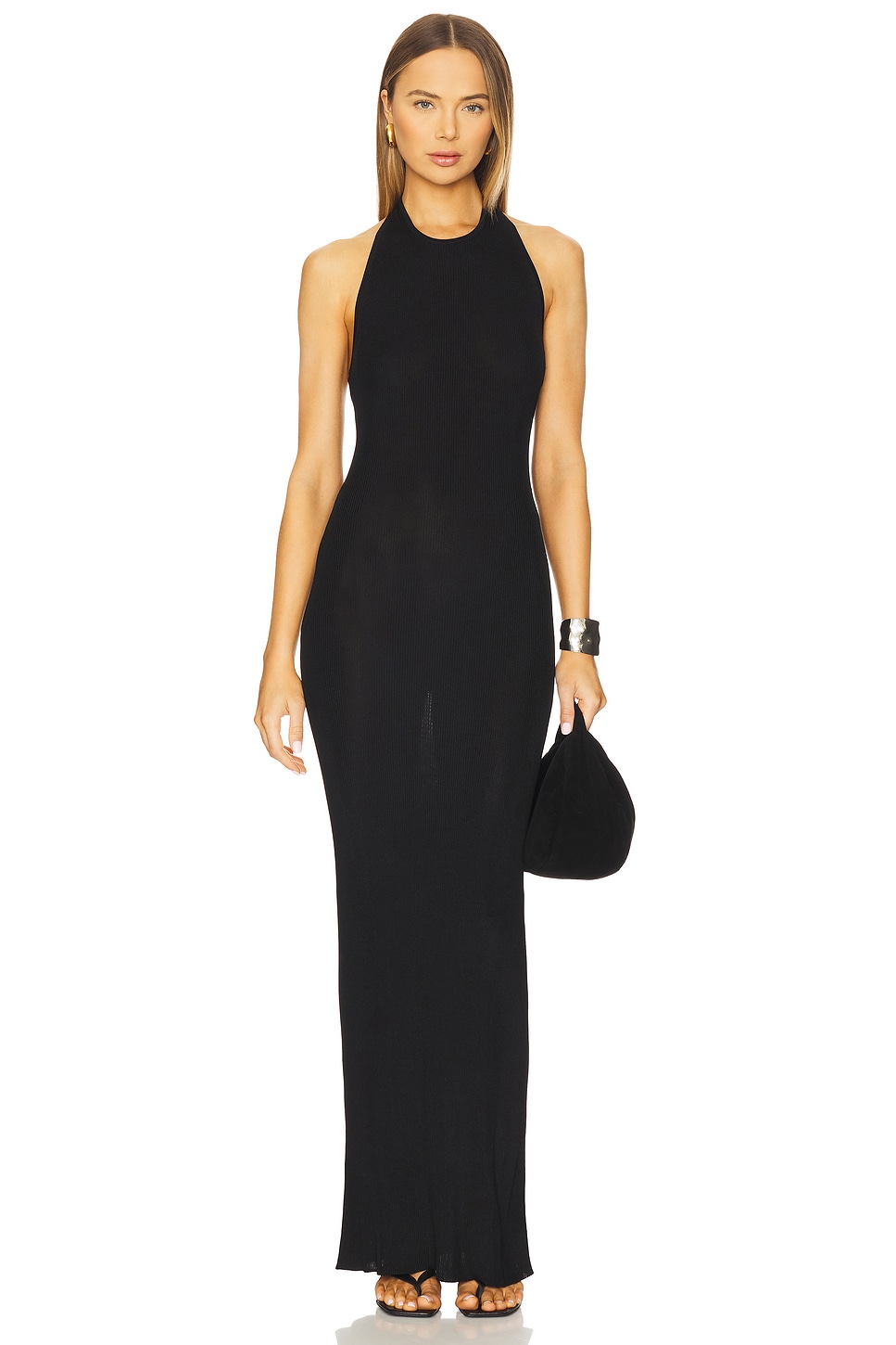 NILI LOTAN Gertrude Sweater Dress in Black | REVOLVE