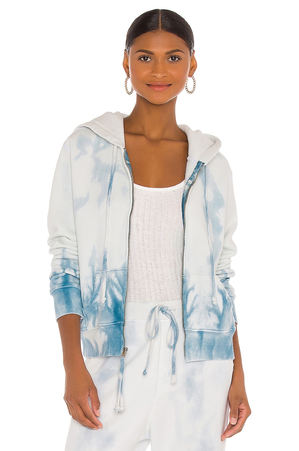 sky blue zip up hoodie