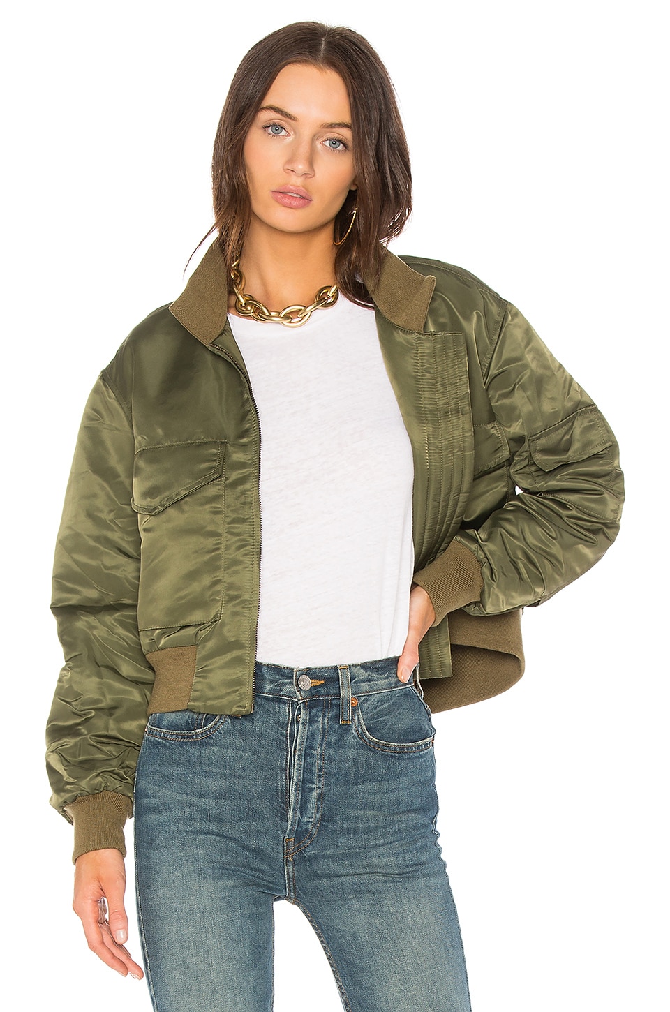 NILI LOTAN McGuire Jacket in Army Green | REVOLVE