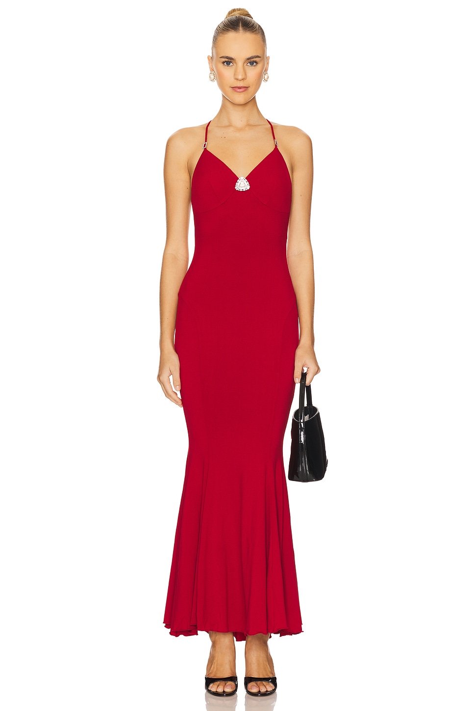 off the shoulder bridesmaid dress Maren Graceful Off the Shoulder Ruched Slit Floor Length Satin Bridesmaid Dresses, Burgundy