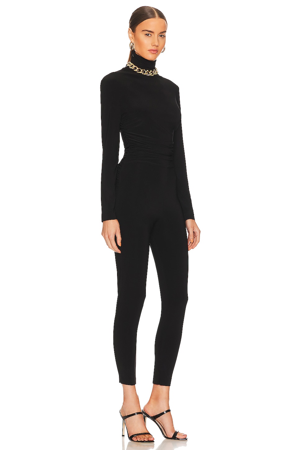 Norma Kamali Turtleneck Catsuit in Black