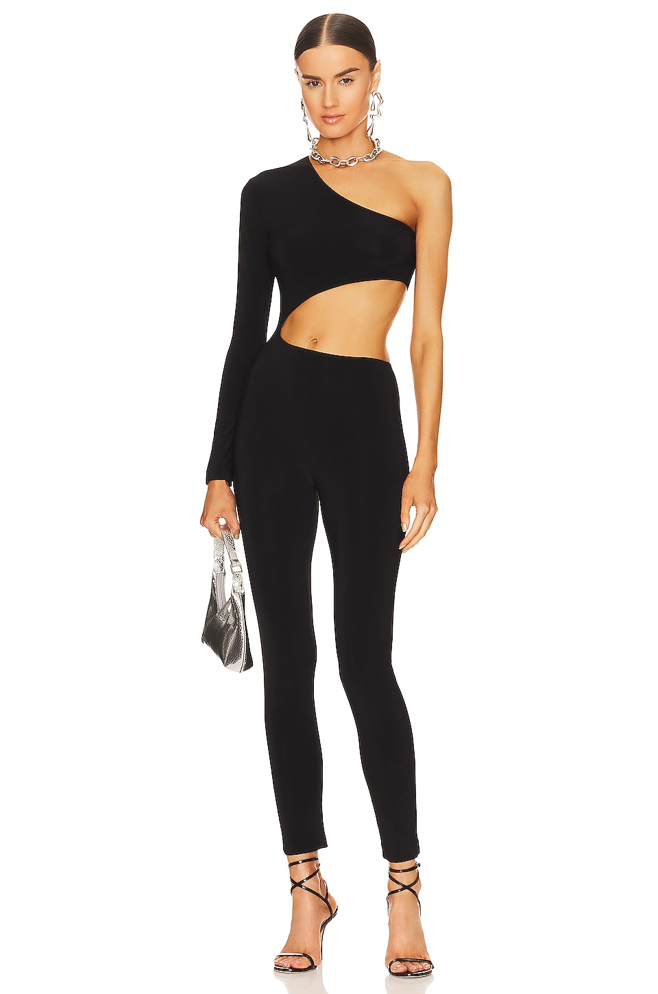 Poster Girl Adella Jumpsuit Shapewear Off The Shoulder Jumpsuit in Black