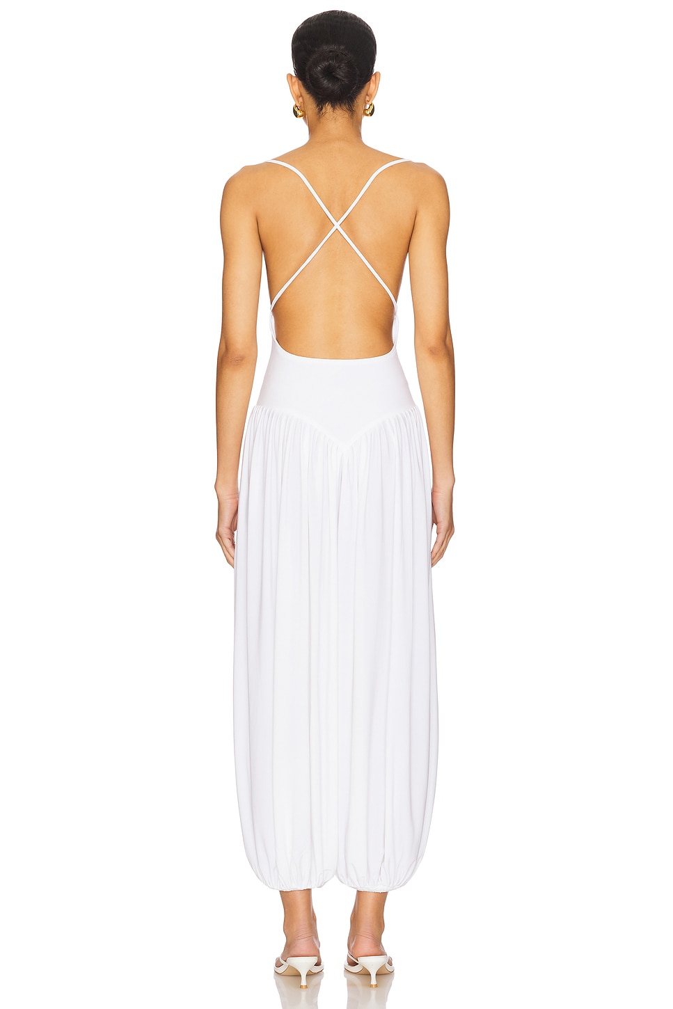 Norma Kamali Kenny Jumpsuit in Snow White | REVOLVE
