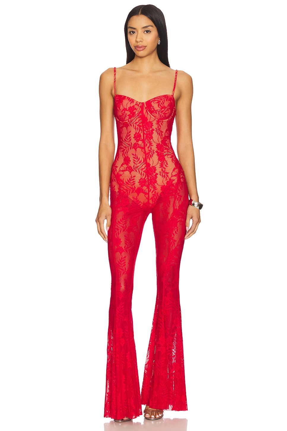 Underwire Fishtail Jumpsuit With Bodysuit