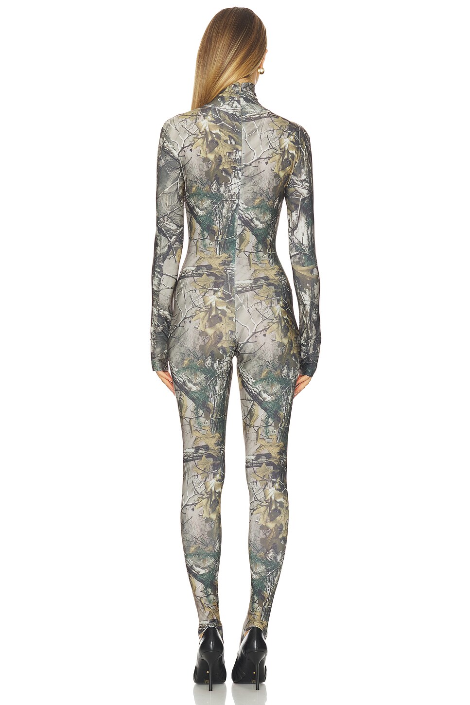 Norma Kamali Long Sleeve Slim Fit Turtleneck Catsuit