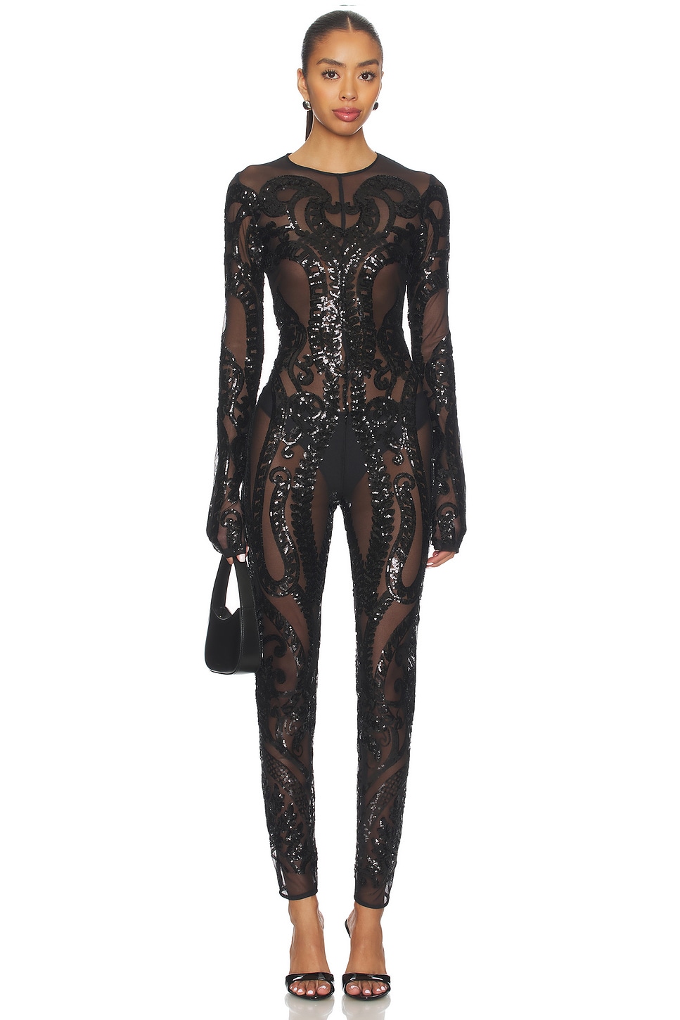 Long Sleeve Crew Neck Catsuit