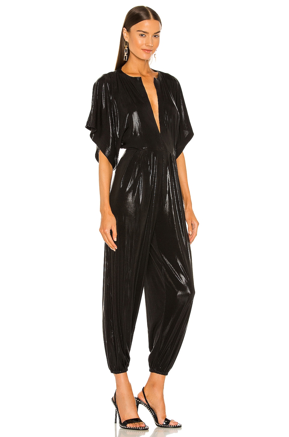 Norma Kamali Rectangle Jog Jumpsuit in Black