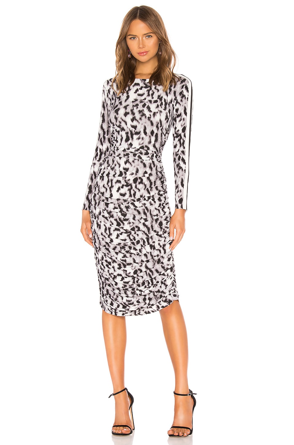 norma kamali leopard dress