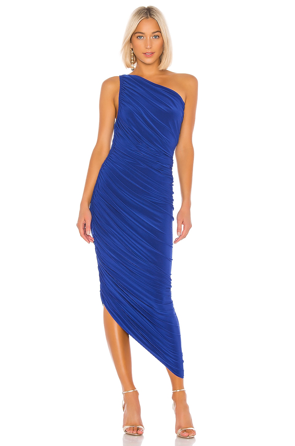 Norma Kamali Diana Gown in Berry Blue ...