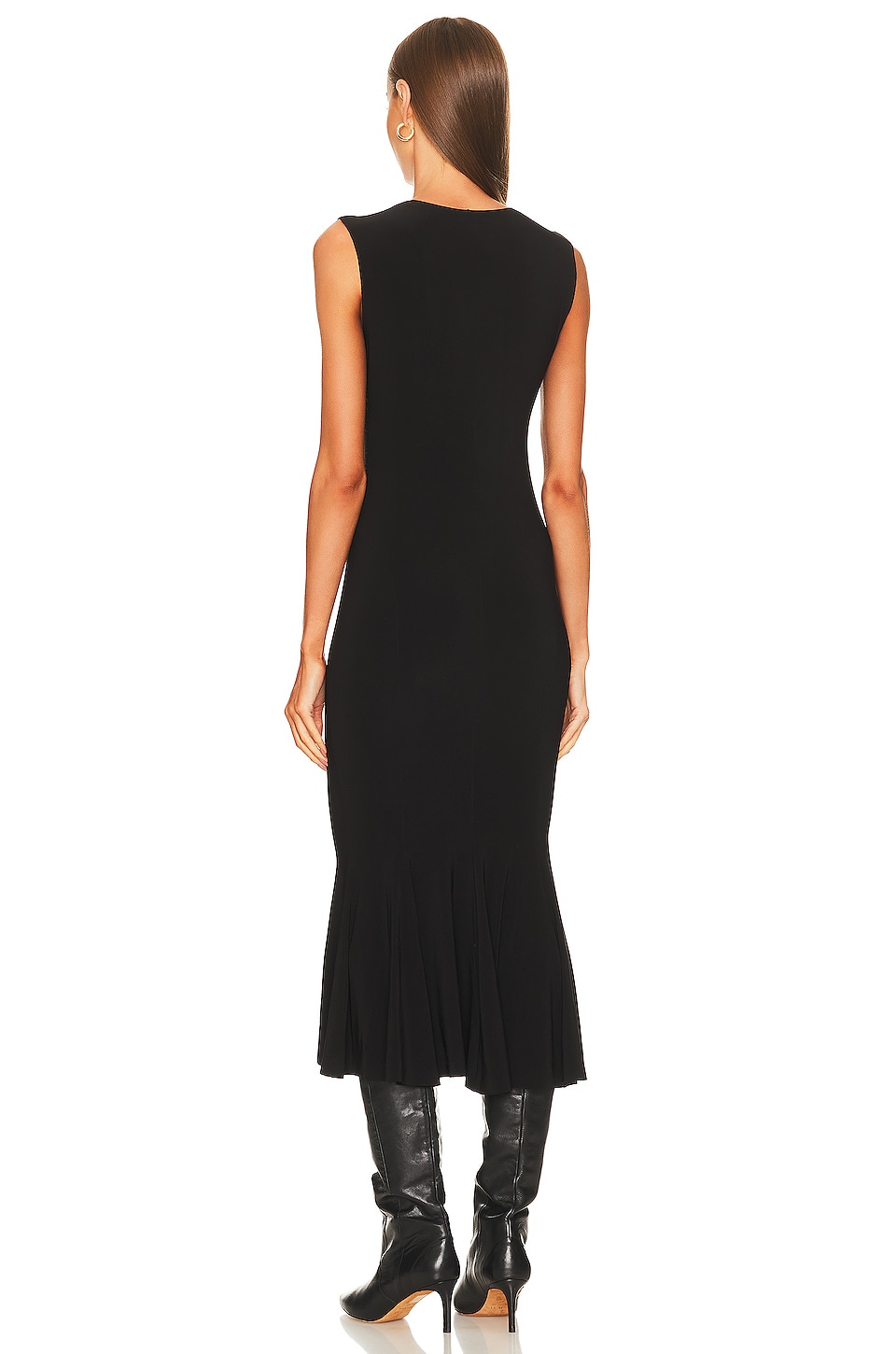 Norma Kamali Sleeveless Fishtail Dress in Black REVOLVE