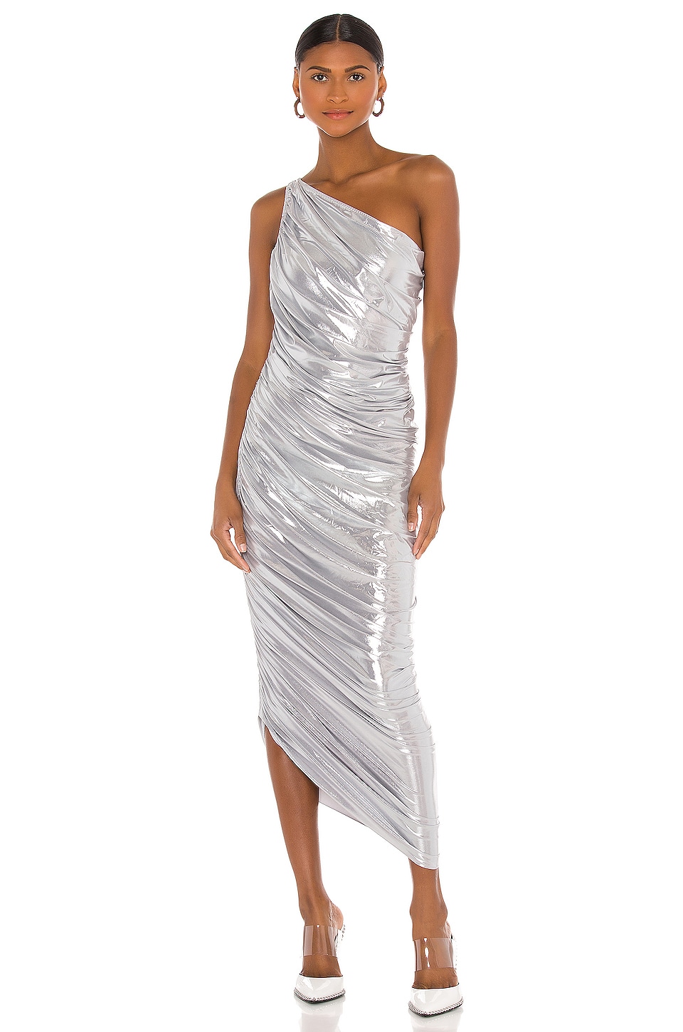 Norma Kamali Diana Gown in Silver | REVOLVE