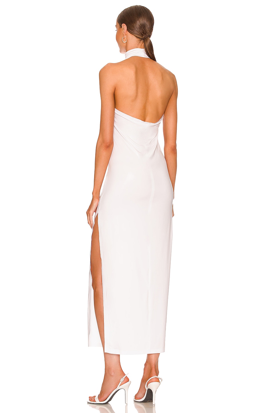 Norma Kamali Halter Turtle Side Slit Gown thumbnail