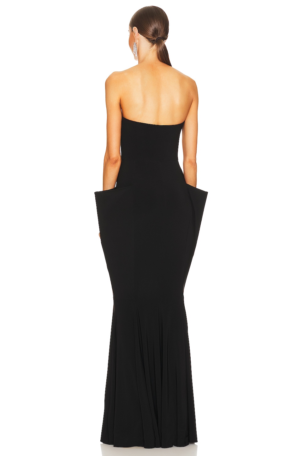 Strapless Wing Fishtail Gown