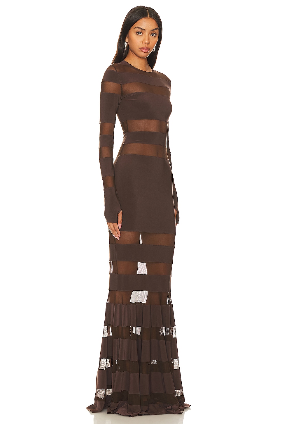 Norma Kamali Spliced Dress Fishtail Gown thumbnail