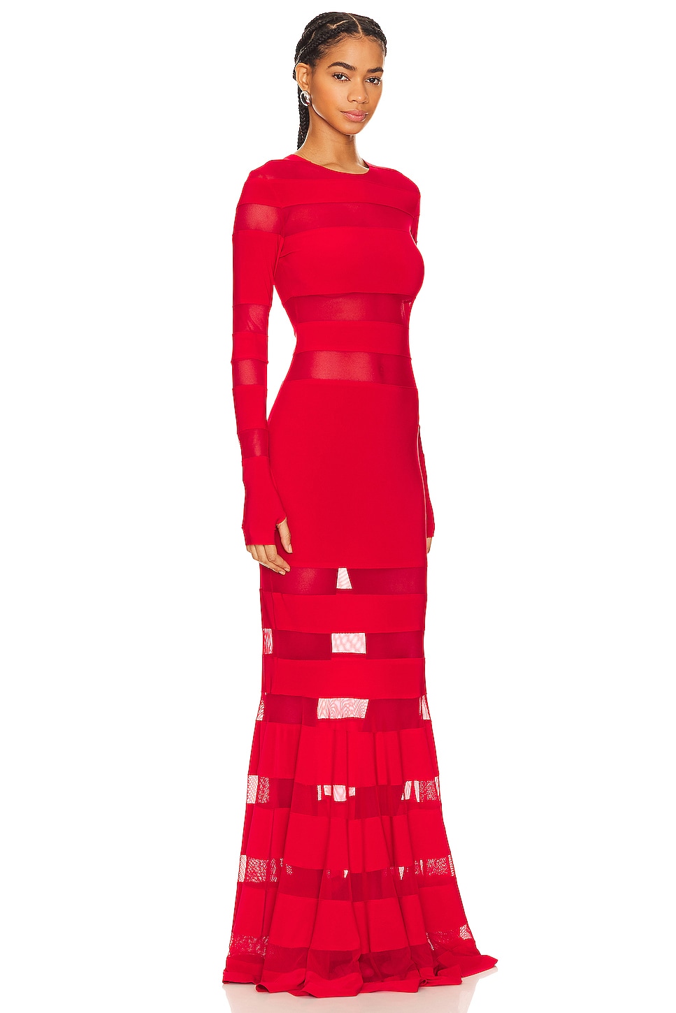 x REVOLVE Spliced Dress Fishtail Gown - Thumbnail 2