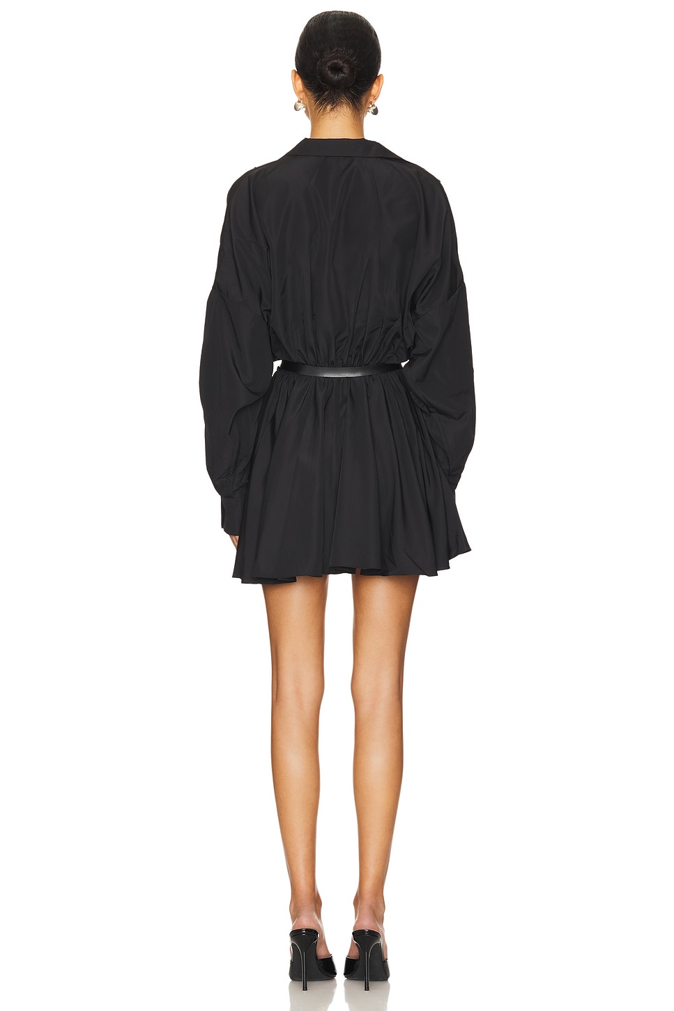 Oversized Shirt Flared Mini Dress