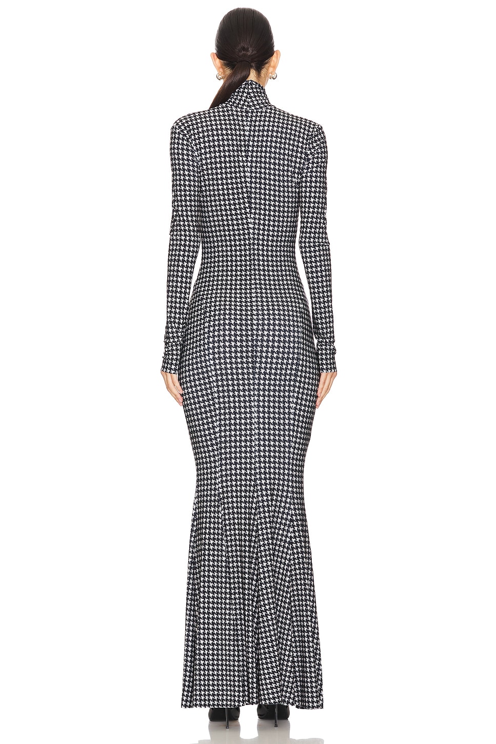 Norma Kamali Long Sleeve Turtleneck Fishtail Gown thumbnail