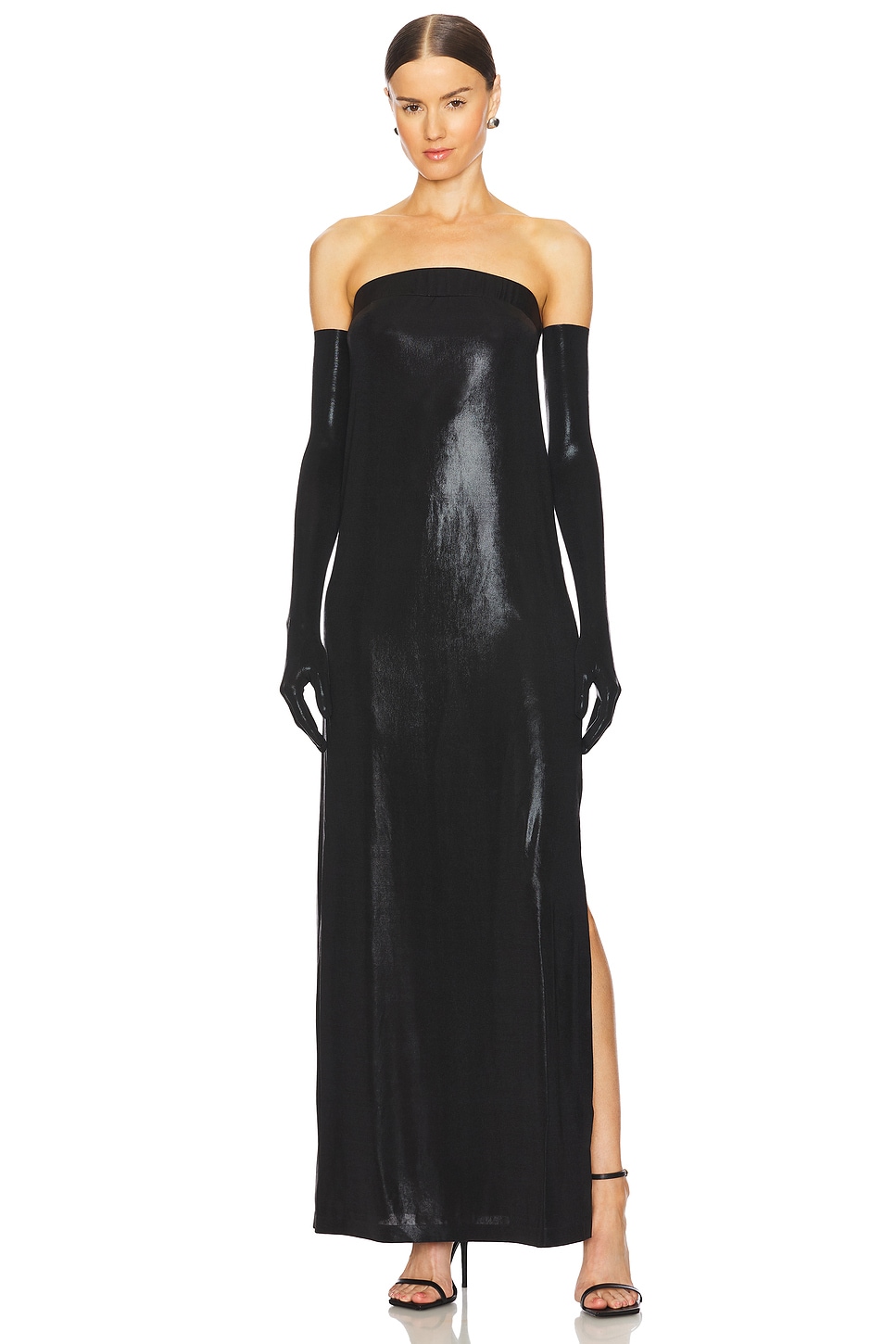 ワンピース Norma Kamali STRAPLESS TAILORED SIDE SLIT GOWN Amazon.com: Norma Kamali Women's Strapless Tailored Side
