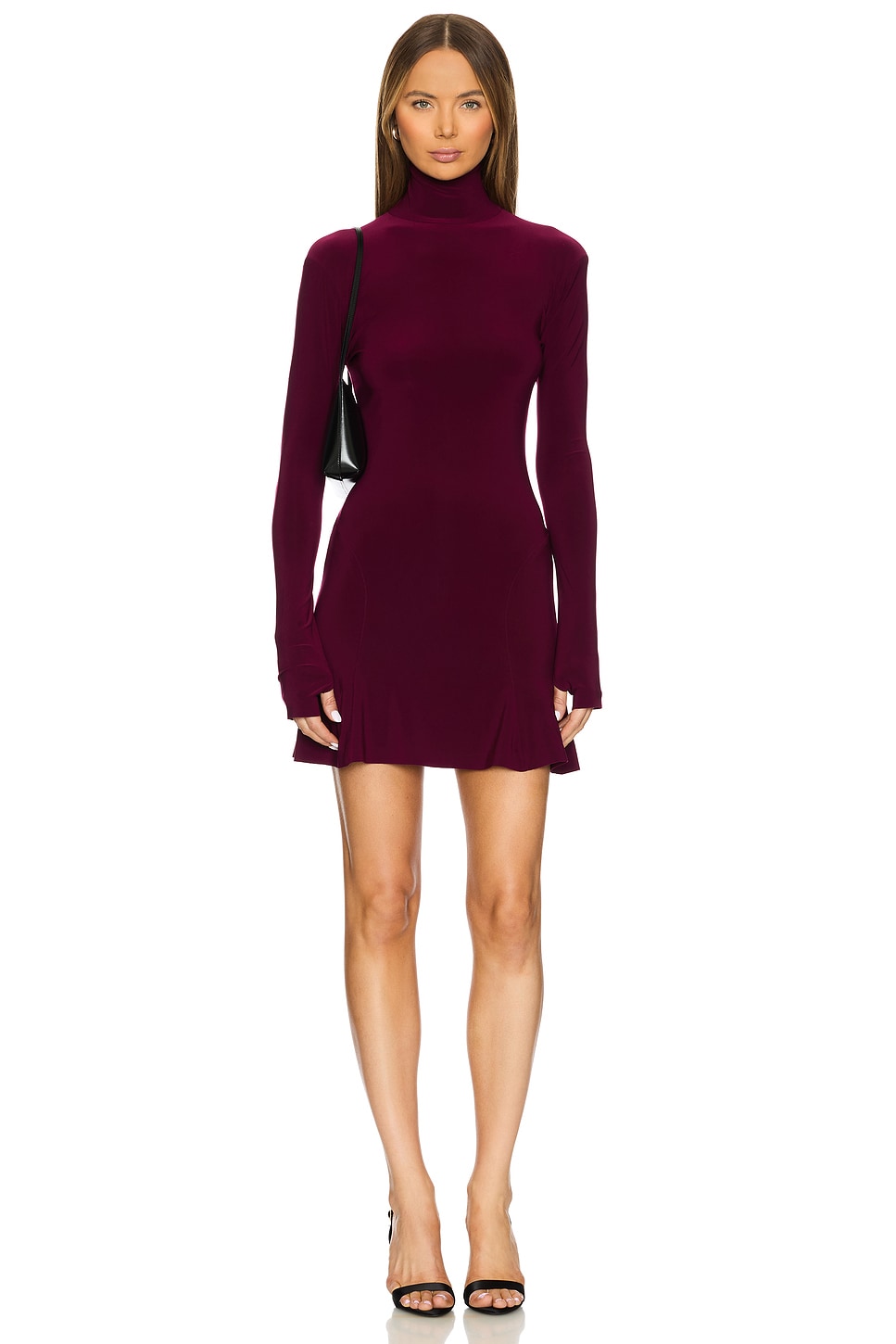 Norma Kamali x REVOLVE Long Sleeve Turtleneck Fishtail Mini
