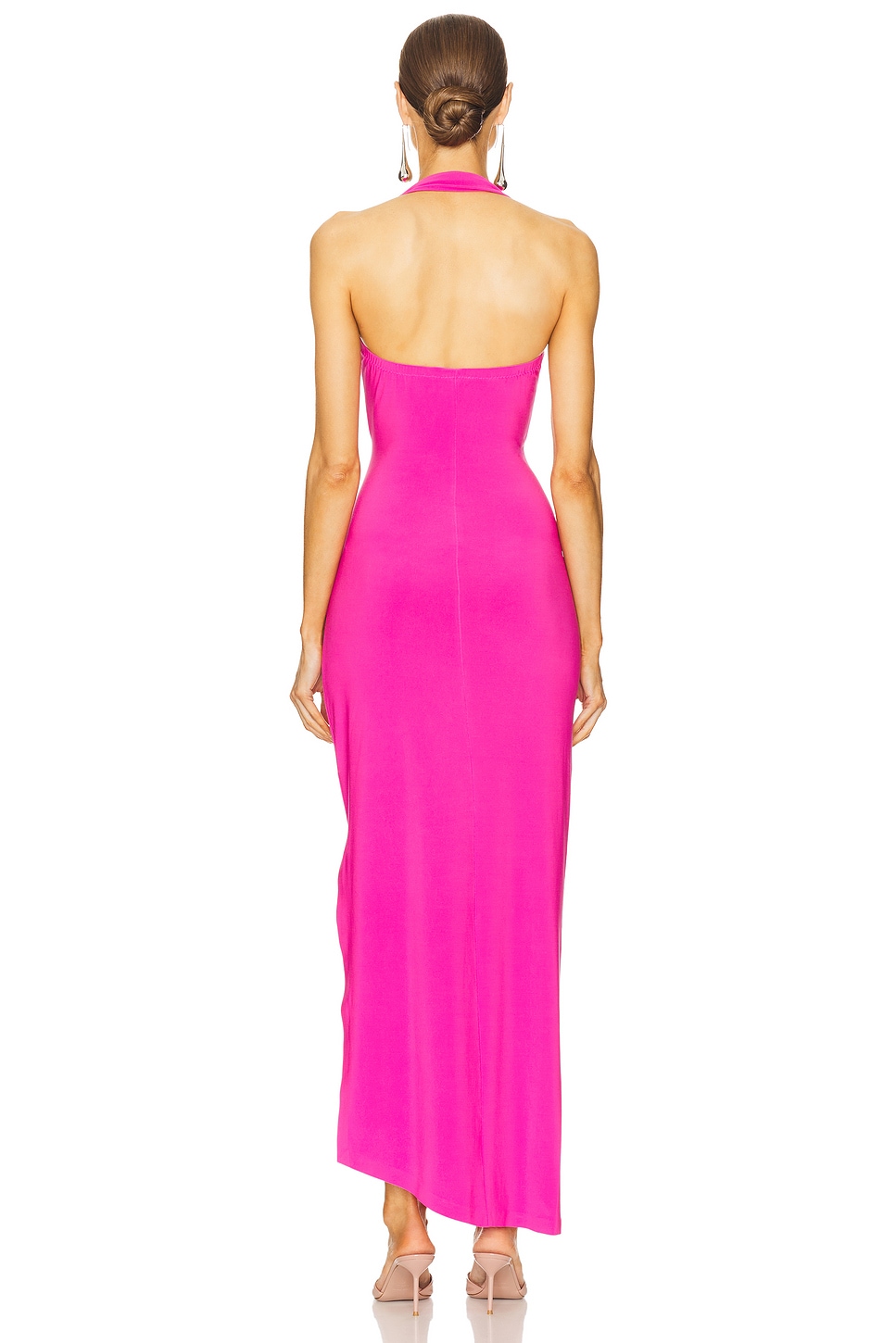 x REVOLVE Halter Sweetheart Side Drape Gown