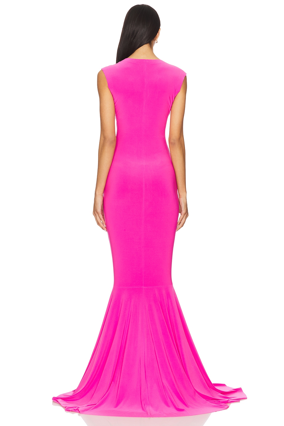 Norma Kamali フィッシュテールガウン マキシドレス Norma Kamali x REVOLVE Sleeveless Deep V Neck Shirred Front