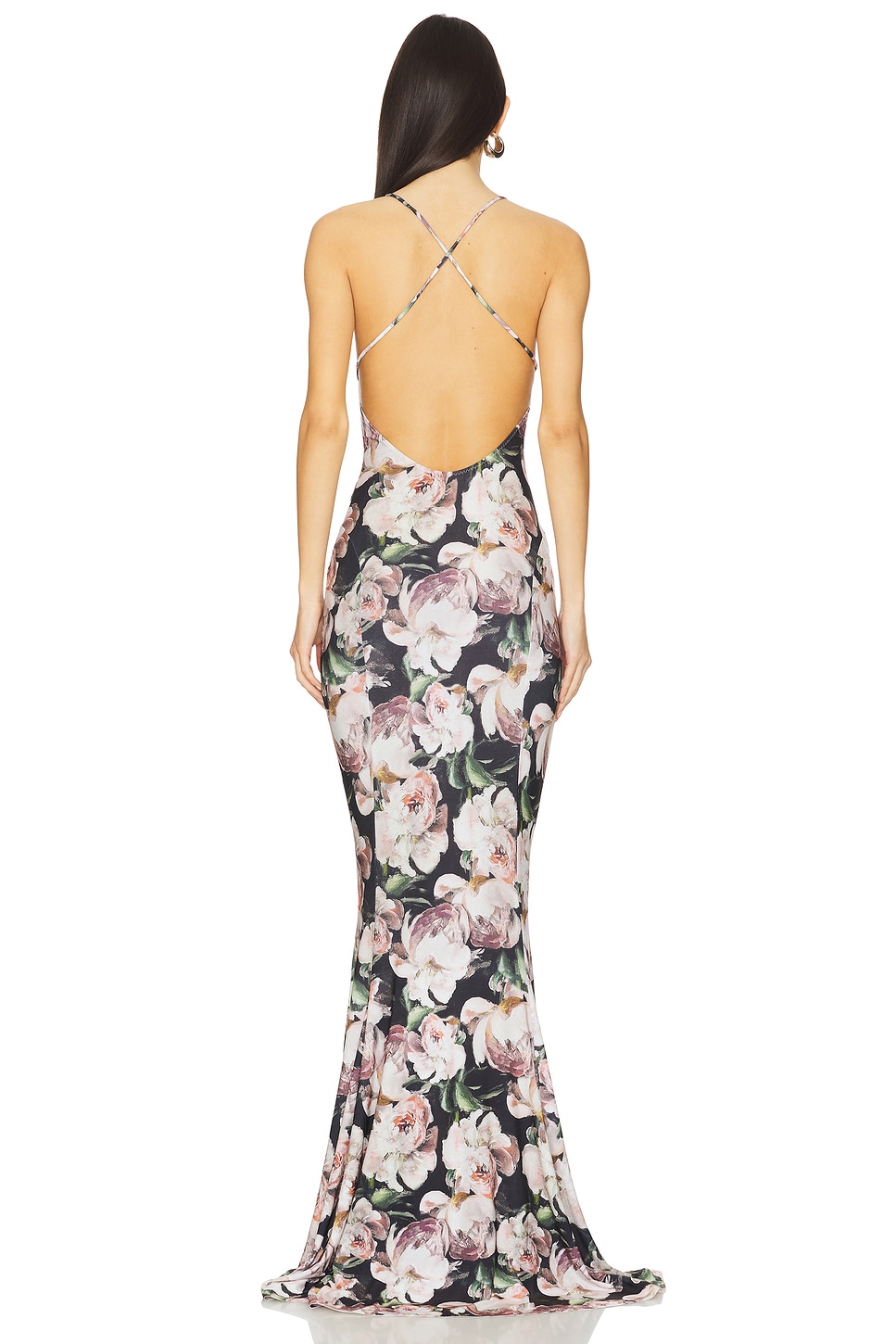 norma kamali backless dress Norma Kamali Low Back Drape Gown main image 1
