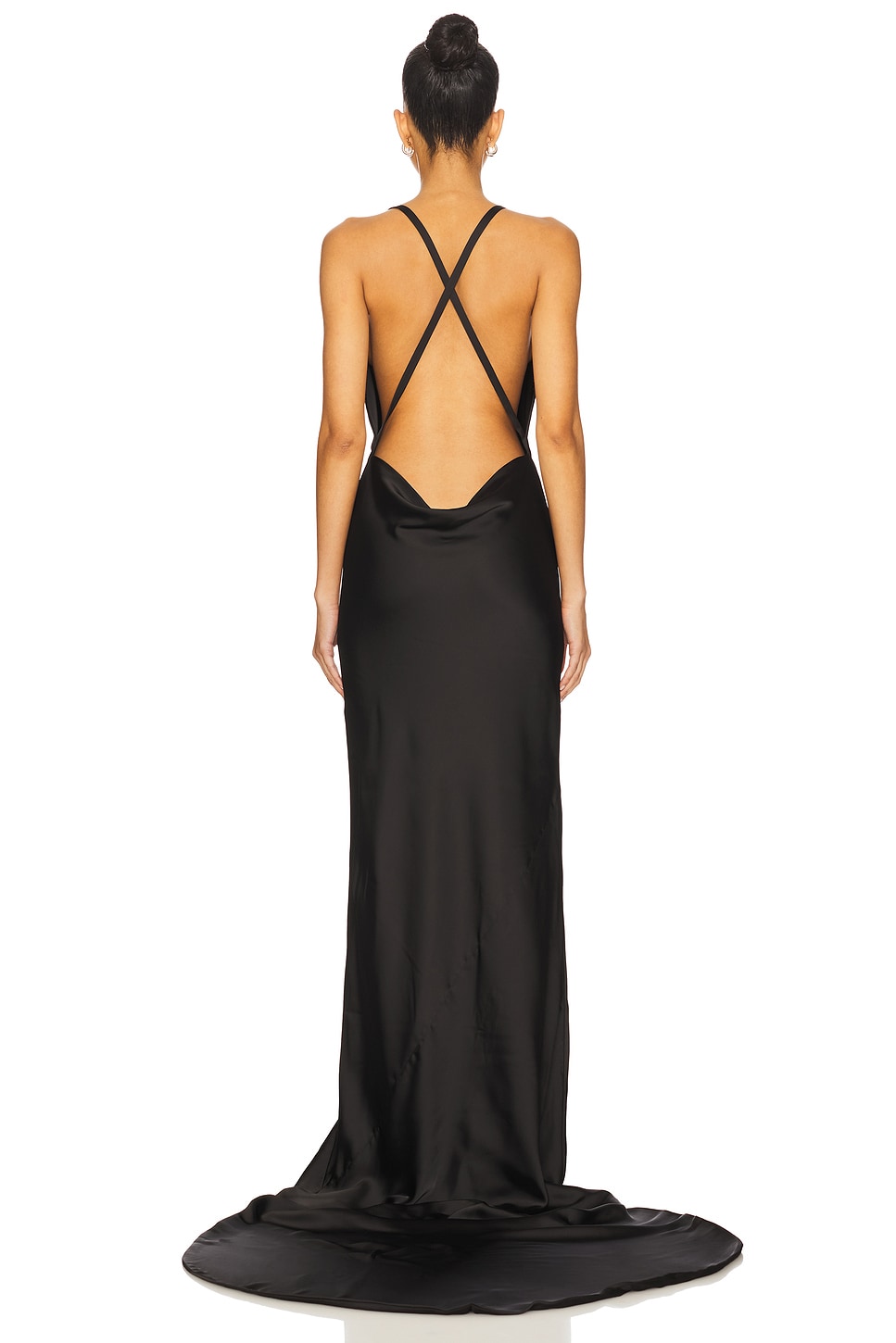 Cross Back Bias Gown