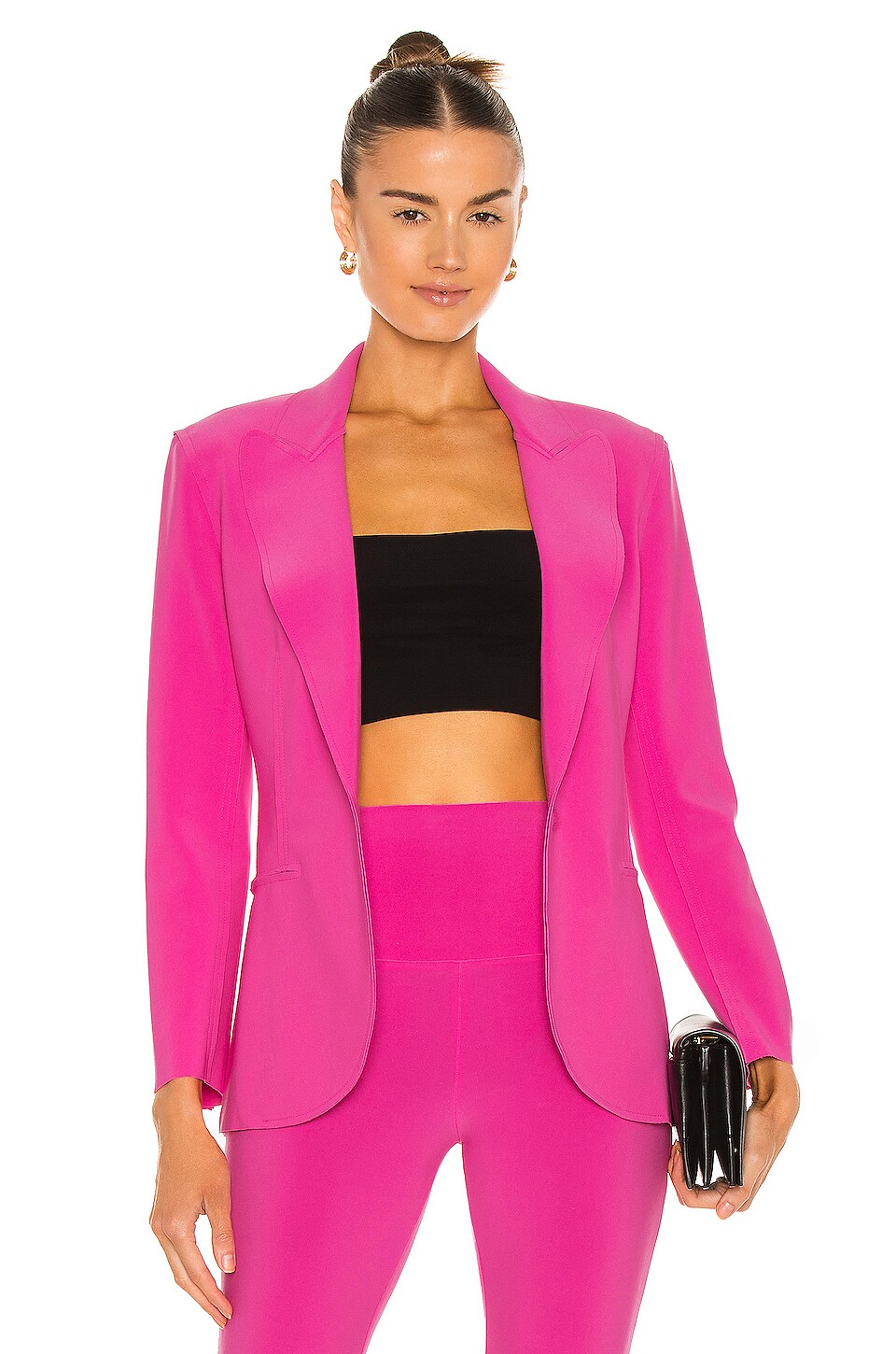 Norma Kamali x REVOLVE Single Breasted Jacket in Orchid Pink