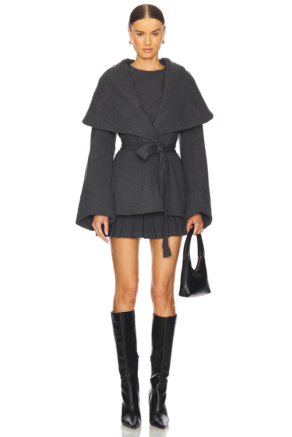 Shawl Collar Peplum Jacket