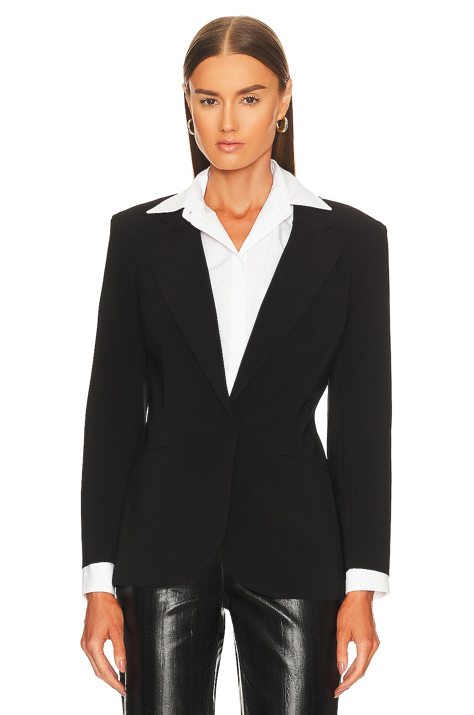 Norma Kamali Single Breasted Jacket in Black
