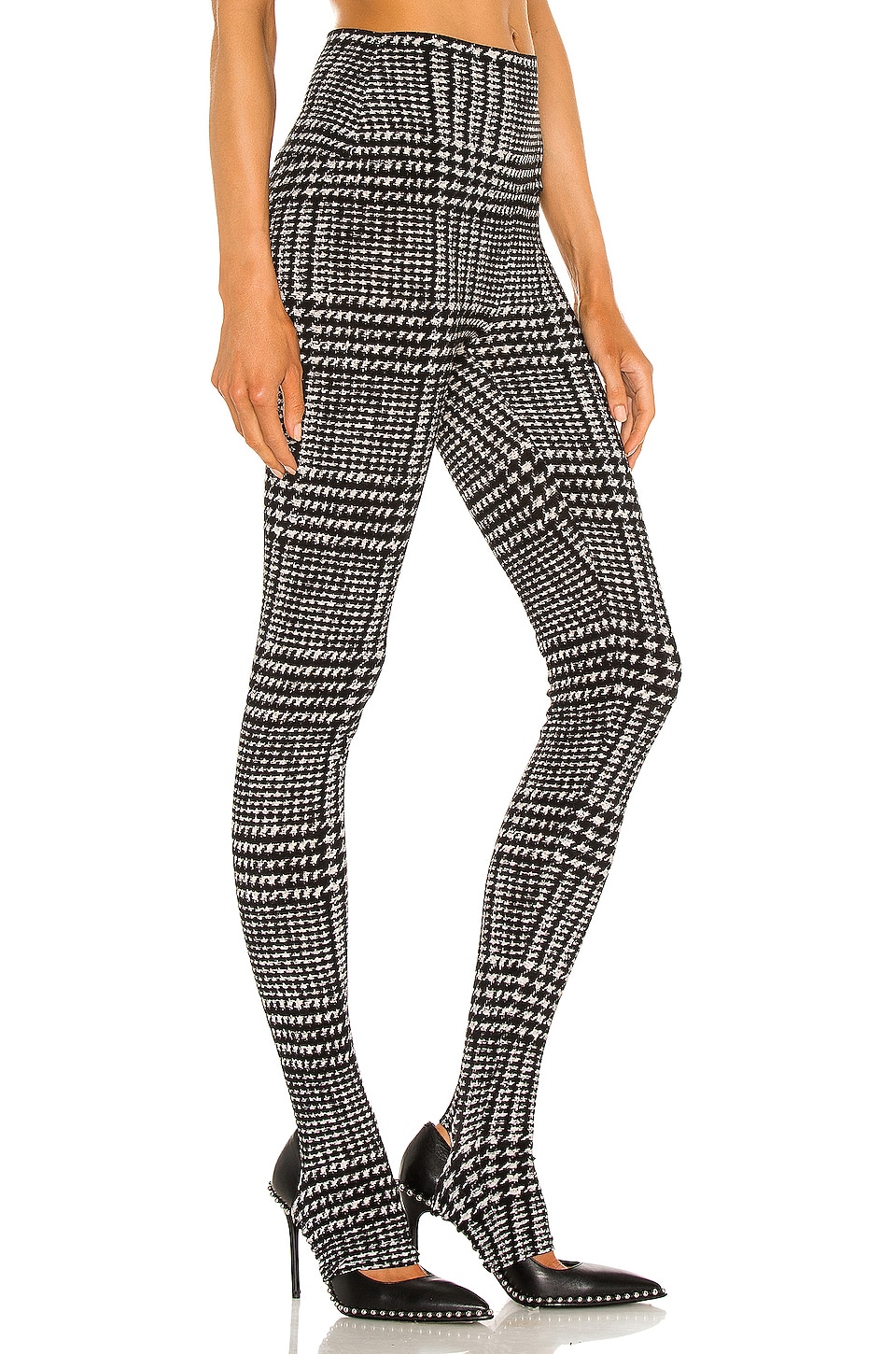 Norma Kamali Legging With Footie in Large Glenn Plaid Tweed