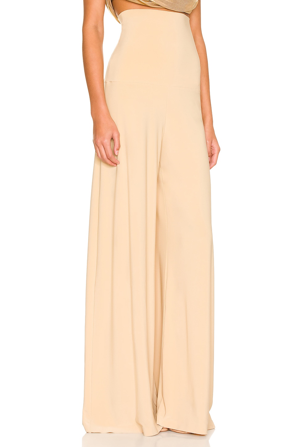Norma Kamali High Waist Elephant Pant in Blonde